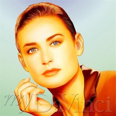 Demi Moore Pop Art Print,by myDaVinci - myDaVinci